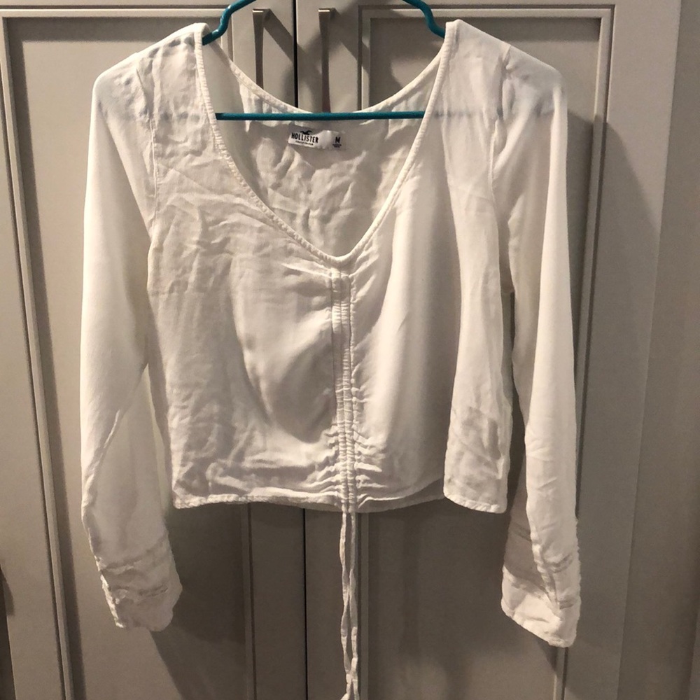 Hollister white long sleeve